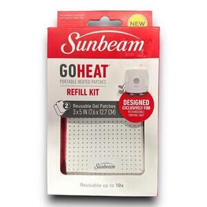 2 Sunbeam GoHeat Portable Heated Refill Kit w/ 2 Reusable Gel Patches 4 Patches